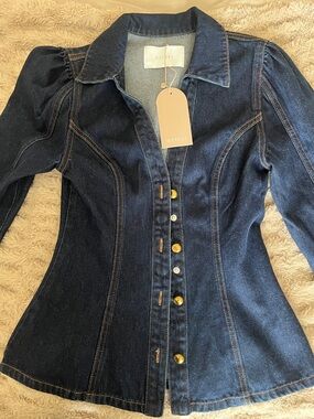 Meshki long sleeve denim top NEW